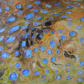 Agnieszka Praxmayer: 'Blue spot fish', 2009 Oil Painting, Sea Life. 