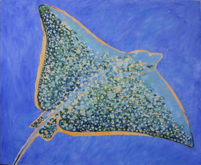 Artist Agnieszka Praxmayer. 'Flying Fish' Artwork Image, Created in 2006, Original Pastel Oil. #art #artist