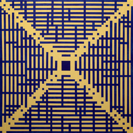 Anders Hingel Artwork Blue and yellow maze, 2014 Giclee, Abstract