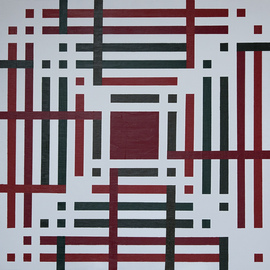 Anders Hingel Artwork Red and Green Maze, 2014 Giclee, Abstract