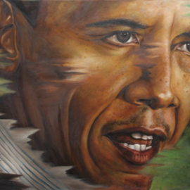 Portrait of Barack Obama  By Wong Pun Kin