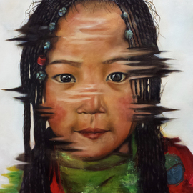 Portrait of Little girl By Wong Pun Kin