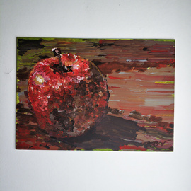 Ai Norn: 'red apple', 2021 Acrylic Painting, Food. Artist Description: A painting or Red Apple made by Artificial Intelligence. ...