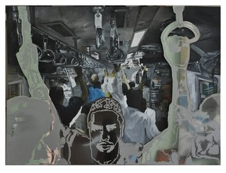 Ajit Deswandikar: 'reflective manifestation', 2011 Oil Painting, Abstract Figurative.  Oil On Canva & Steel Engraving ...