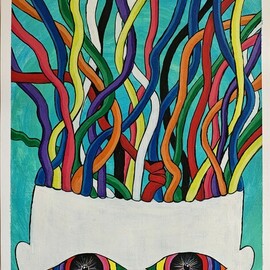Ajit Ghorpade: 'tinted perspectives', 2023 Acrylic Painting, Psychology. Artist Description: What we see and are taught, defines the way we look at the world. True objectivity is lost with our biases. ...