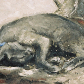 Alex Heyes Artwork Balthus III, 2008 Oil Painting, Cats