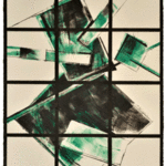 Alexey Klimov: 'SQUARING IN GREEN', 2014 Ink Painting, Abstract.  This is the collection of four paintings on paper. Choosing some loosely geometrical forms I destroy them with abundant properties of painting. It is in a way deconstruction within a rigid construction framework. ...