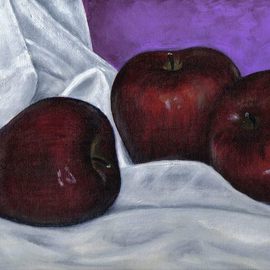 Alex Mirrington: 'Purple Apples', 2007 Acrylic Painting, Still Life. 
