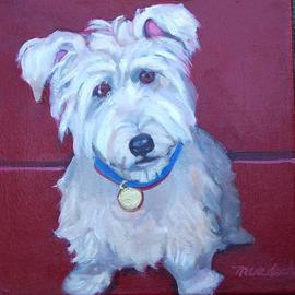 Alice Murdoch: 'Dog Portrait', 2005 Oil Painting, Portrait. Artist Description: commission sample of a dog portrait...