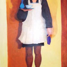 Alice Murdoch: 'Paige', 2005 Oil Painting, Figurative. Artist Description: graduate, class of 2004 serves tea...