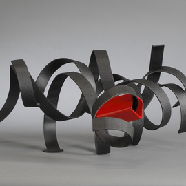 Ali Gallo: 'blackwidow', 2014 Steel Sculpture, Abstract. Artist Description:   welded  steel sculpture powder coated  ...