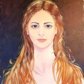 Alla Alevtina Volkova: 'aphrodite of the 21st century', 2019 Oil Painting, Portrait. Artist Description: Aphrodite of the 21st century Original Oil Painting Canvas Modern hype painting Home Dekor Absolute Fine Art Original Oil Painting on Canvas by Alla Volkova.  Perfect gift for any occasion...
