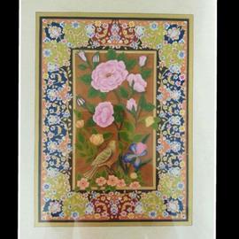 Amir Rahnama: 'my garden', 2017 Acrylic Painting, Floral. Artist Description: Acrylic miniature goache flower ...