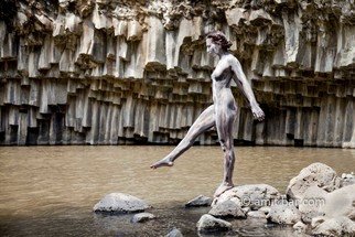 Amit Bar: 'rocky girl', 2013 Body Art, Nudes. Body painted model at the Golan Heights, Israel...