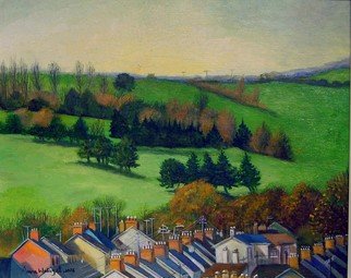 Amna Walayat: 'a view from souglad road', 2016 Oil Painting, Landscape. 12x18...