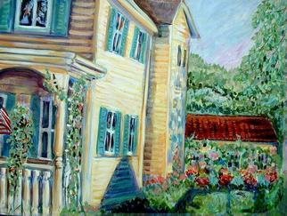 Andree Lisette Herz: 'yellow hose', 2003 Acrylic Painting, Architecture. Historical house in Allentown N. J. ...