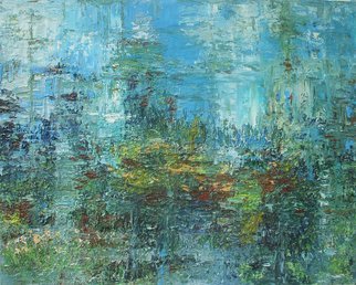 Animesh Roy: 'Reflection', 2008 Oil Painting, Abstract Landscape. 