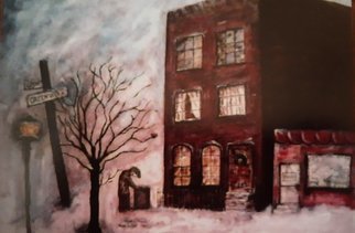 Anna-marie Lopez: 'Christmas In NYC', 1998 Acrylic Painting, Cityscape. I enjoyed living in NYC no matter how grey and alone I felt...