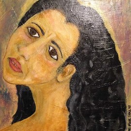 Anna-marie Lopez: 'Myself', 2013 Acrylic Painting, Portrait. Artist Description: Self portrait ...