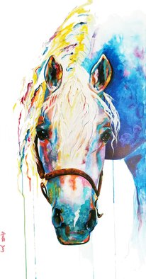 Annette Broy: 'peace', 2021 Acrylic Painting, . Beautiful horse representing Peace.  Peace is one of 3 in a series. ...