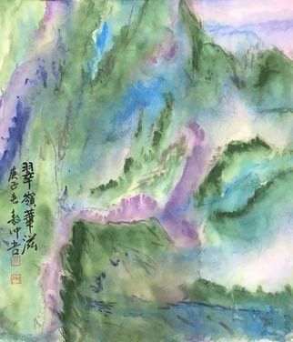 Chongwu Ao: 'sh 42 emerald ridge', 2020 Ink Painting, Abstract. Original Abstract Ink Painting On The Rice Paper. Freedom your true feelings is the portrayal of my artworks. It shows Asian cultural elements and humanistic spirit and is magnificent, open, natural, and has no limit. ...