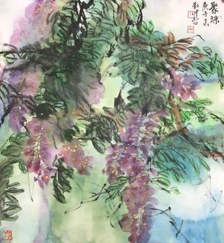 Chongwu Ao: 'sh 45 beads in a string', 2020 Ink Painting, Floral. Original Abstract Ink Painting On The Rice Paper. Freedom your true feelings is the portrayal of my artworks. It shows Asian cultural elements and humanistic spirit and is magnificent, open, natural, and has no limit. ...