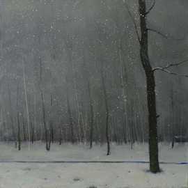 Igor Sokolov: 'winter park', 2020 Oil Painting, Landscape. Artist Description: Painting Oil on Canvas.  Winter parkOil on canvas. 30N30 cm. 2020.Styles Realism, Impressionism, Modern.Mediums Oil.Materials Canvas. ...