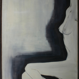 Archna Jaideep Singh: 'A Tribute to Man Ray', 1995 Oil Painting, nudes. Artist Description:  This painting is my tribute to the photograph taken by the famous photographer Man Ray. The composition comprises oil paints on canvas....