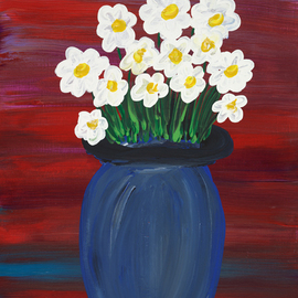 Michael Raucheisen: 'Flowers for Diane', 2008 Acrylic Painting, Botanical. 