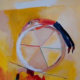 Matti Sirvio: 'HANGING IN THERE', 2011 Oil Painting, Spiritual. Artist Description:  Daily challenges in Istanbul. ...