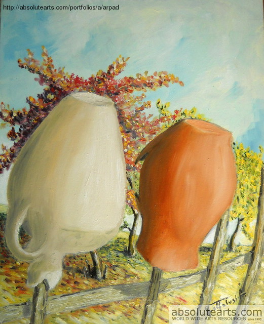 Felfalusi Arpad  'Jugs', created in 2013, Original Painting Oil.