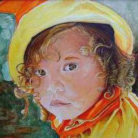 Rodolfo Chavarriaga: 'Kimberly', 1990 Acrylic Painting, Portrait. Artist Description: Portrait of dauther Kimberly at age 5...