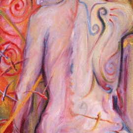 Meghann Frickberg: 'Within', 1999 Oil Painting, nudes. 