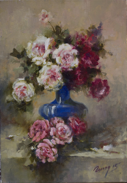 Bogdan Goloyad  'Flowers', created in 2015, Original Painting Oil.