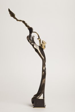Veaceslav Jiglitski: 'musician', 2016 Bronze Sculpture, Music. This sculpture reflect the symbiosis between sensuality and the talent of a woman. ...