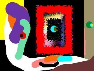 Gilberto Jose  Alexander Moreno: 'abstracto 621 b', 2017 Digital Painting, Abstract. 