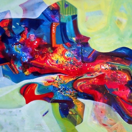 Sanjay Punekar: 'inner power', 2013 Acrylic Painting, Inspirational. Artist Description:  abstract, vibrant, ...