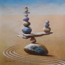 Sabir Haque: 'balance', 2015 Acrylic Painting, Conceptual. Artist Description: Rock balancing is an art, discipline, or hobby in which rocks are naturally balanced on top of one another in various positions. Our life also one of balance. Success person keep it successfully. ...