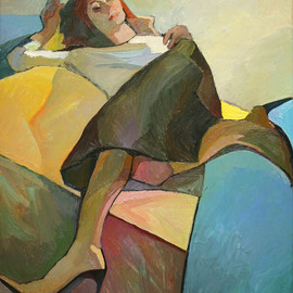 Ludmila Guryeva: 'Designer Olya', 2002 Oil Painting, People. Artist Description:  canvas, oil ...
