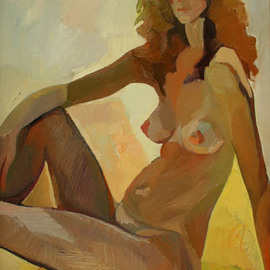 Ludmila Guryeva: 'Summer', 2002 Oil Painting, nudes. Artist Description:  canvas, oil ...