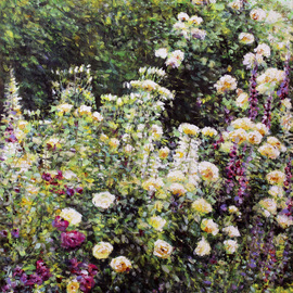 Danko Merin: 'dream garden 3', 2020 Other Painting, Landscape. Artist Description: The artwork is painted in the oil on canvas on a wooden board. In the manner of an impressionist landscape, full of colours and fine strokes that complete the composition of the painting. ...