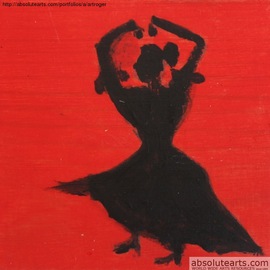 Roger Cummiskey: 'Spanish Dancer   SOLD', 2013 Oil Painting, Education. Artist Description:  Based on Flamenco dancing. ...