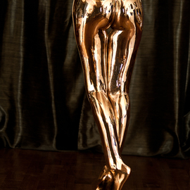 Artur Kalinski: 'Perfect Body', 2016 Bronze Sculpture, Body. Artist Description:  body, legs, bronze, gold, polished, sexy, bottom, naked, nude, ass, backside, woman, girl, beautifull,...
