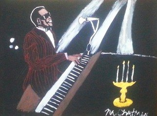 Michael Chatman: 'Brother Ray', 2014 Acrylic Painting, Portrait.           An acrylic painting inspired by the late great singer Ray Charles ...