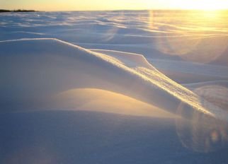 Art Dehls: 'Snow Wave', 2007 Color Photograph, Landscape.  Interesting snow formation, hard packed wind- swept snow. ...