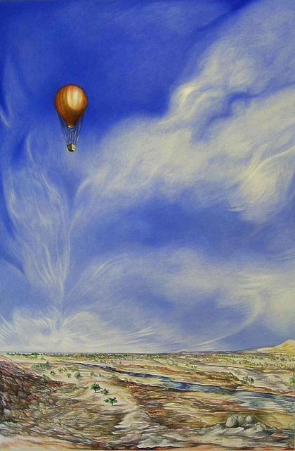 Artist Austen Pinkerton. 'Hot Air Balloon' Artwork Image, Created in 2008, Original Painting Ink. #art #artist