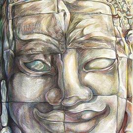 Smiling Enigmatic face of Bayon By Austen Pinkerton