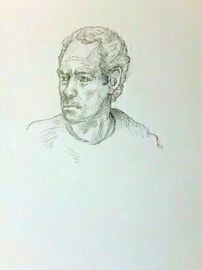 Austen Pinkerton: 'indigo portrait drawing', 2021 Pencil Drawing, Landscape. indigo portrait drawing...