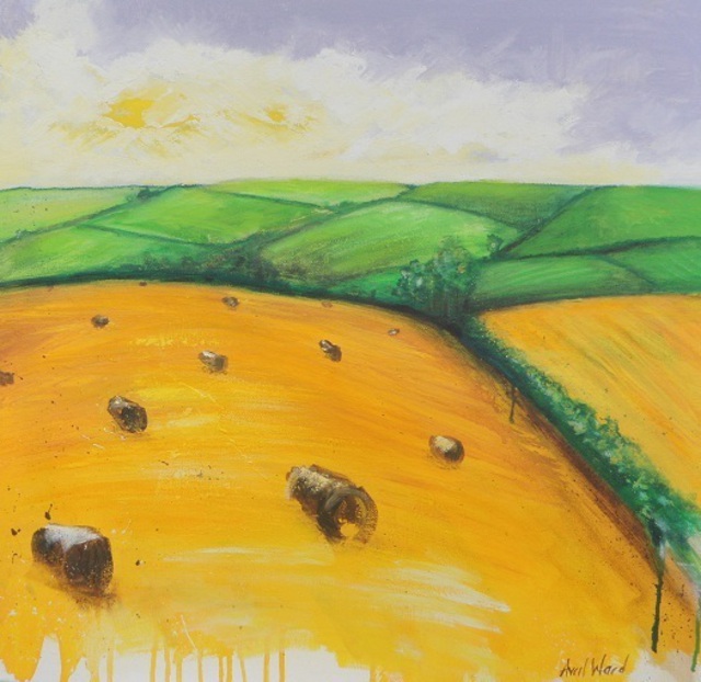 Avril Ward  'In The Country II', created in 2011, Original Mixed Media.