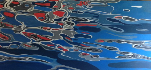 Artist Avril Ward. 'Water Abstraction 1' Artwork Image, Created in 2013, Original Mixed Media. #art #artist